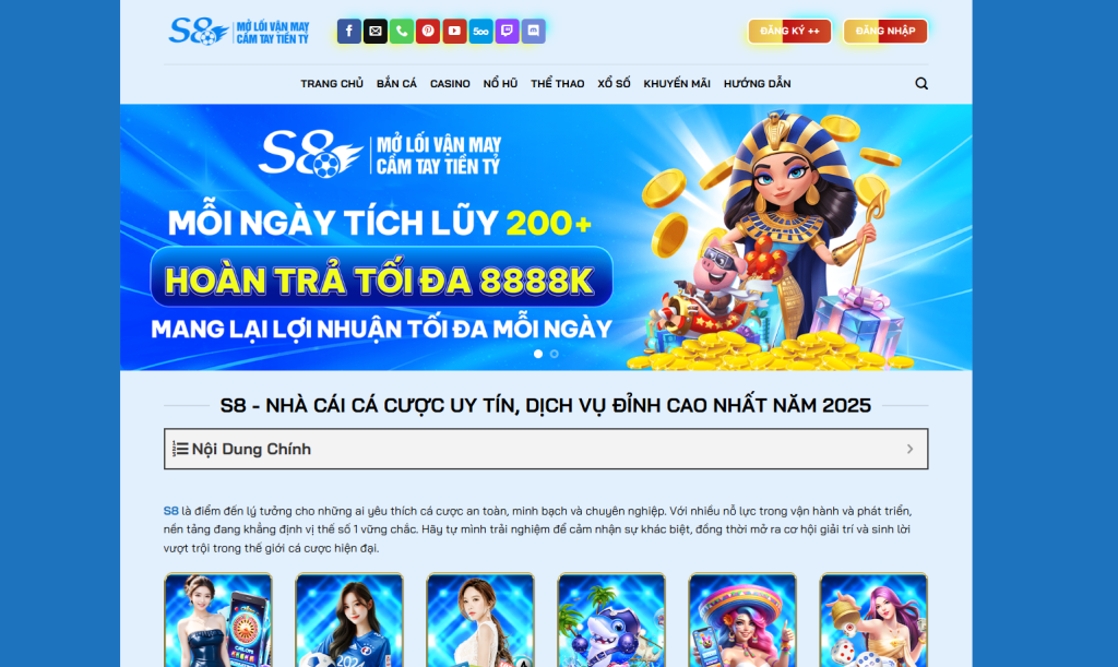 Khái quát chung về sân chơi cá cược S8